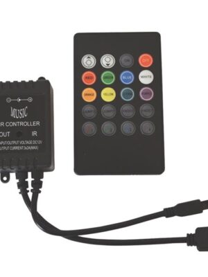 Ovladač pre LED pásik RGB IR + zvukový